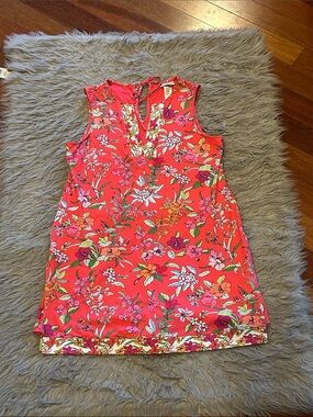 Tommy Bahama Summer Floral Beach Romper Coral Coast